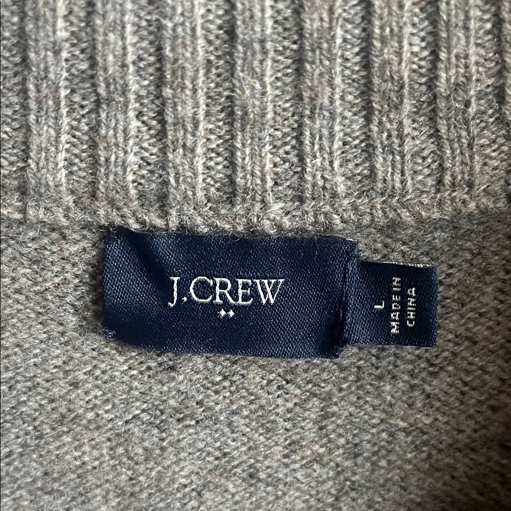 J. Crew Men's Zip Up Sweater - Brown - Picture 2 of 3